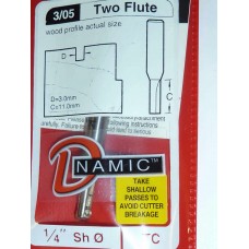 Carbide Tip Slot Drill - Straight 2 Flute 3mm Dia 1/4" Shank