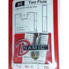 Carbide Tip Slot Drill - Straight 2 Flute 7mm Dia 1/4" Shank